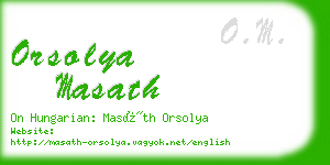 orsolya masath business card